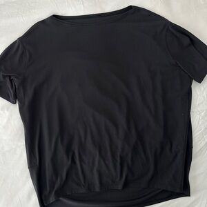 Lululemon Back in Action Short Sleeve Shirt Black *Nulu